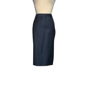 Brooks Brothers navy blue pinstripes suit skirt size 8